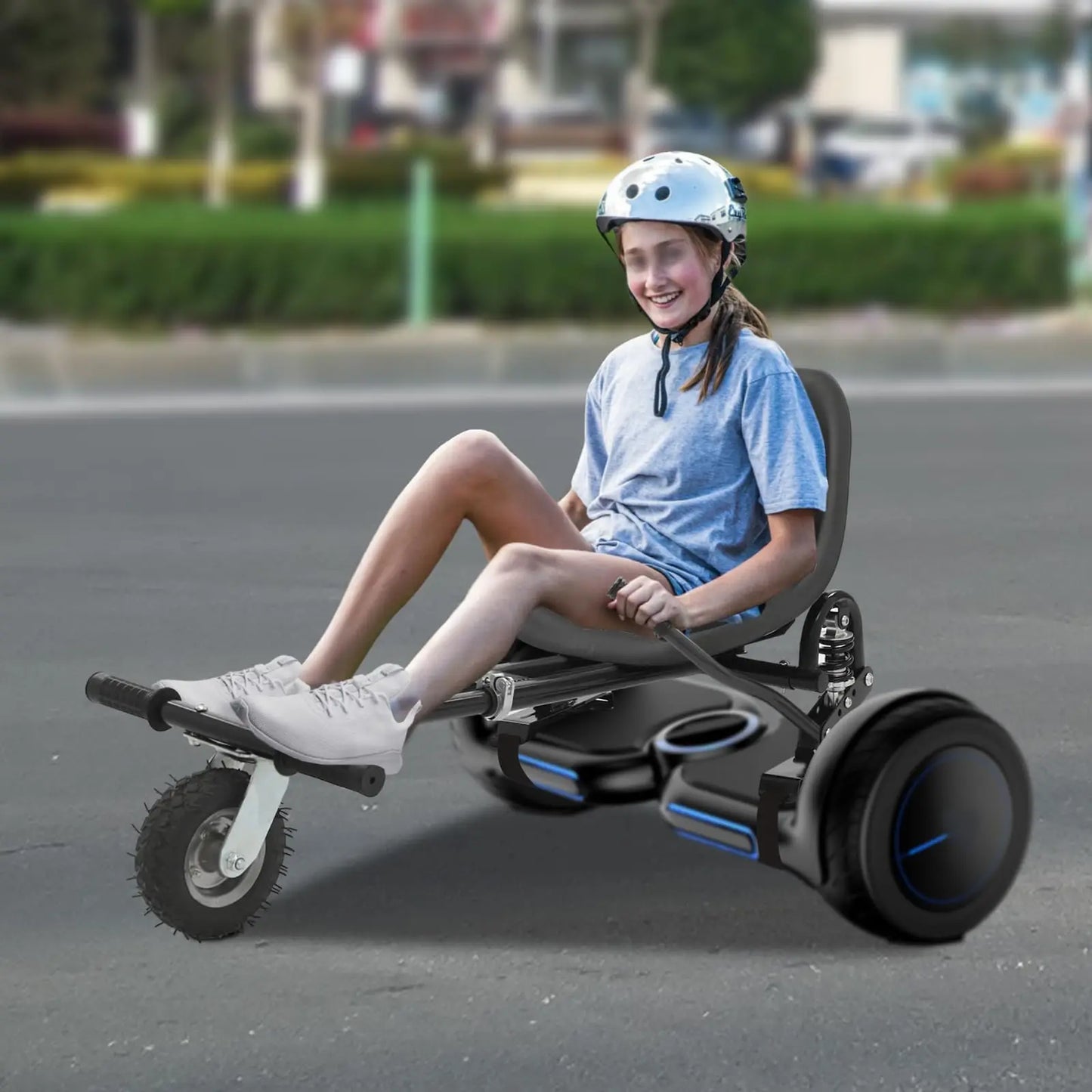 Bymaocar Hoverboard Seat Attachment Go Kart Adjustable Frame And Handlebar