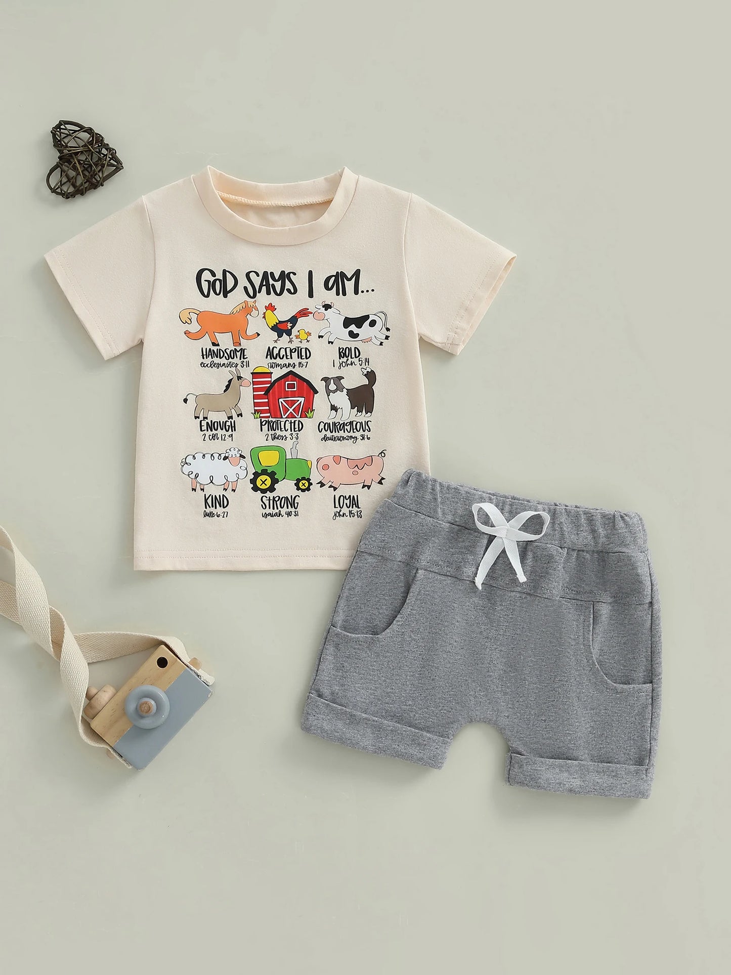 NONECN Jungle Safari Toddler 2-Piece Set