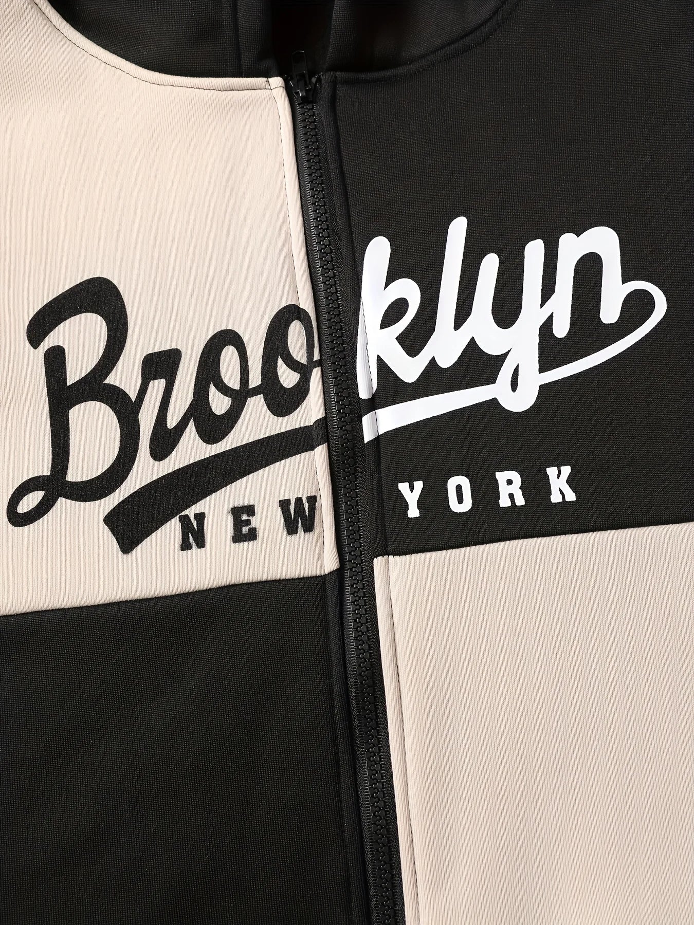 Men's Printed Zip-Up Hoodie and Sweatpants Set for Autumn Winter