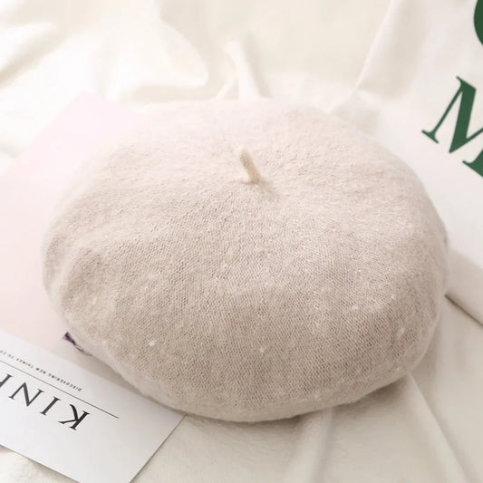 Womens Wool Beret Fashion Retro Artist Hat For Everyday Wear