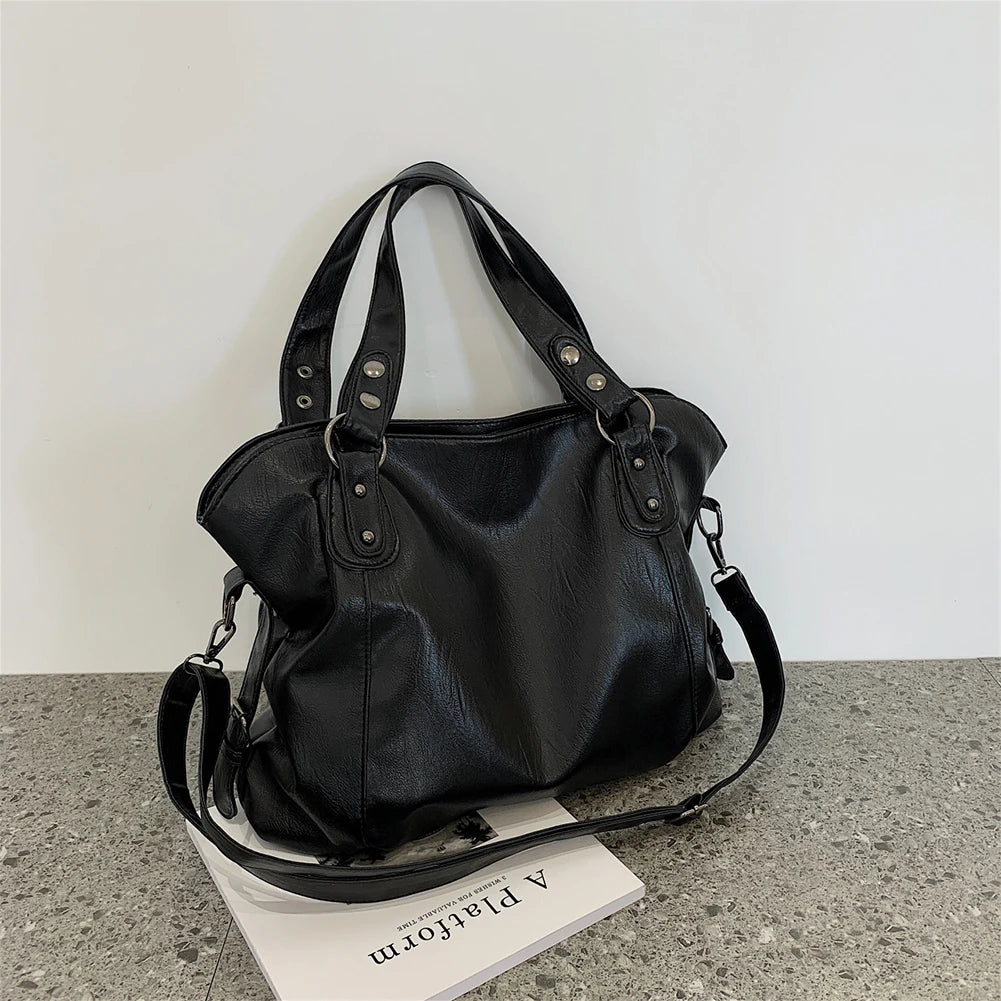 PU Leather Shoulder Crossbody Bag Hobo Style For Women