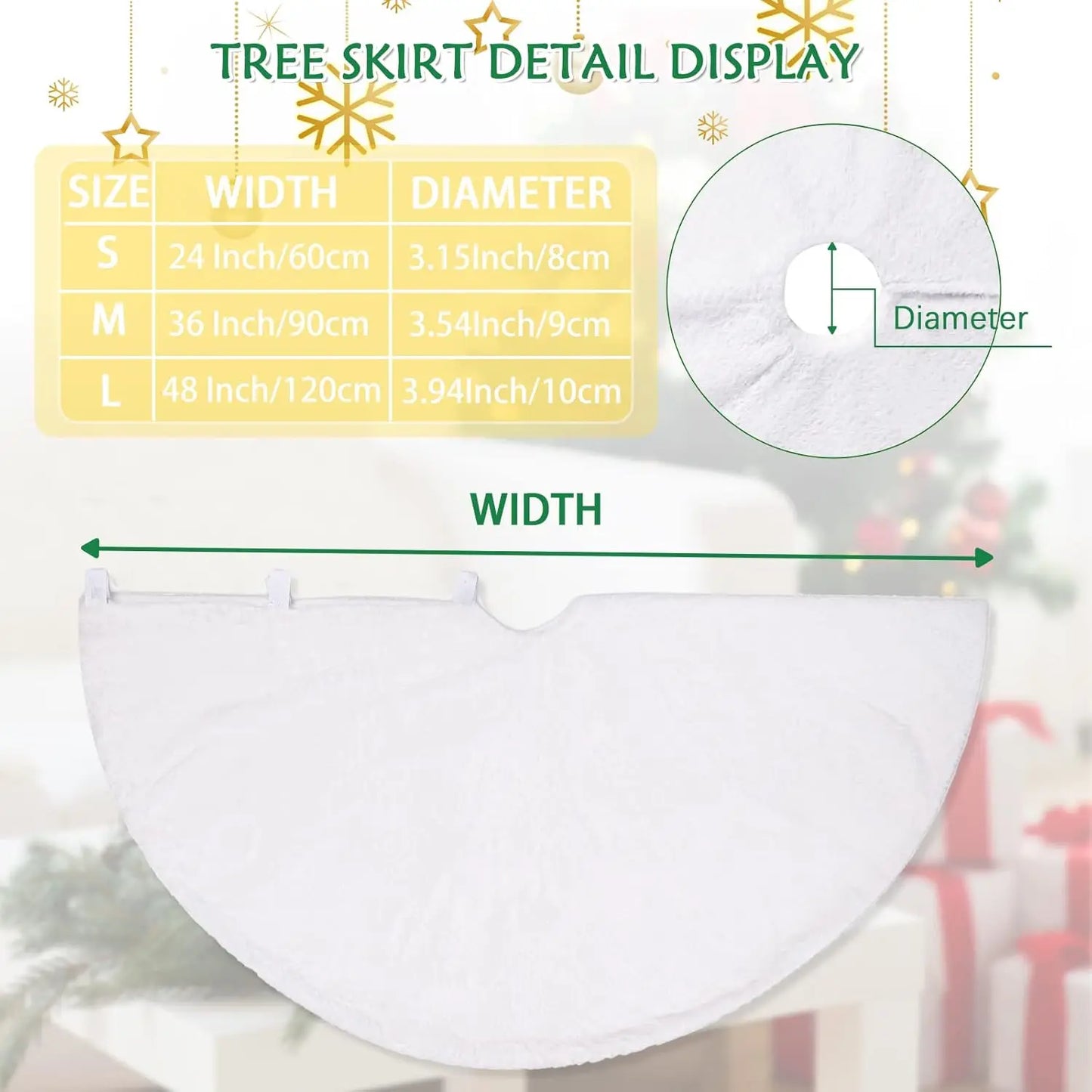 Guangdong Faux Fur Christmas Tree Skirt Luxury Rustic Decor