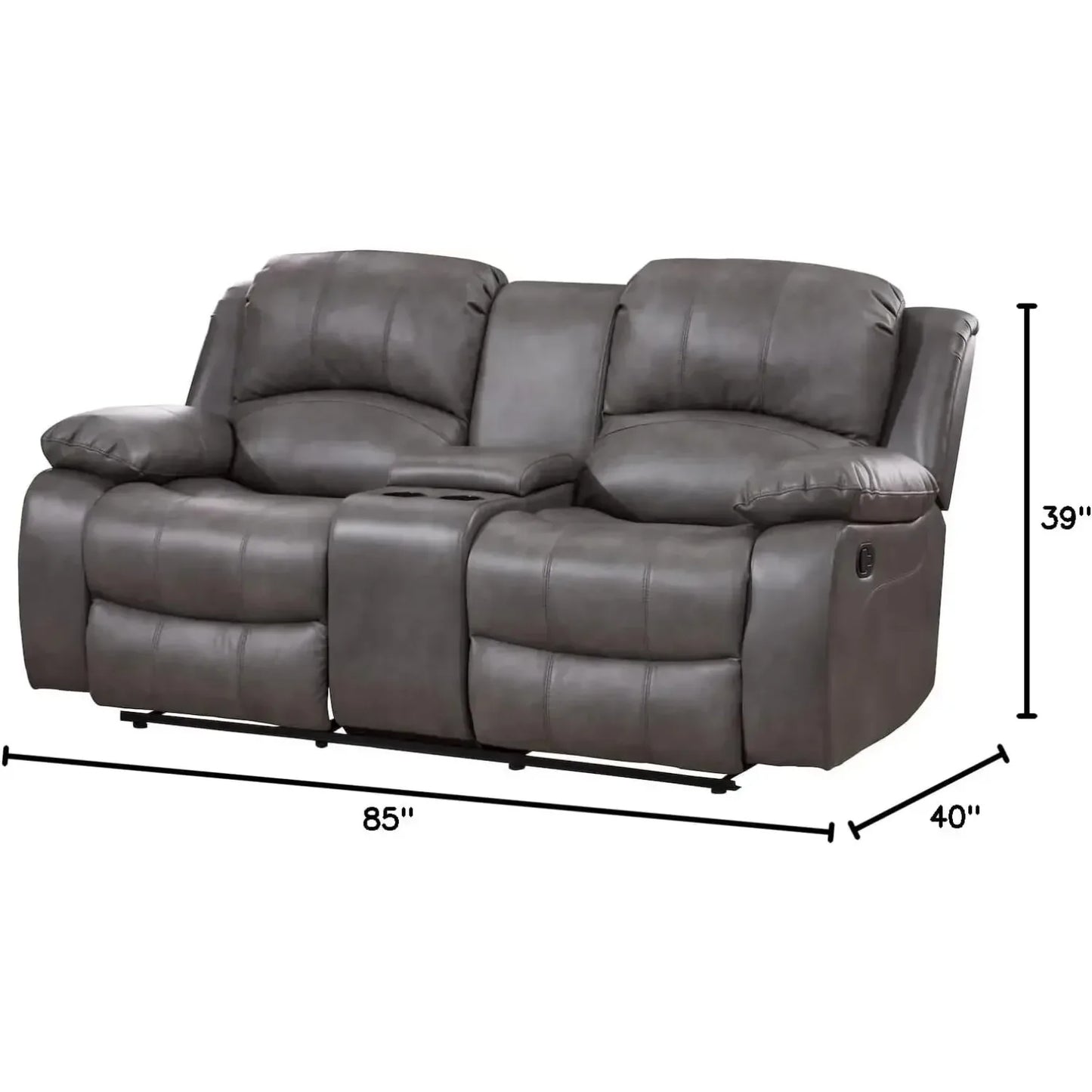 Leather Air Reclining Sofa Loveseat Set For Living Room Furniture