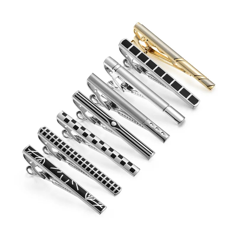 Tie Clips Set With Gift Box For Wedding Gifts Cufflinks