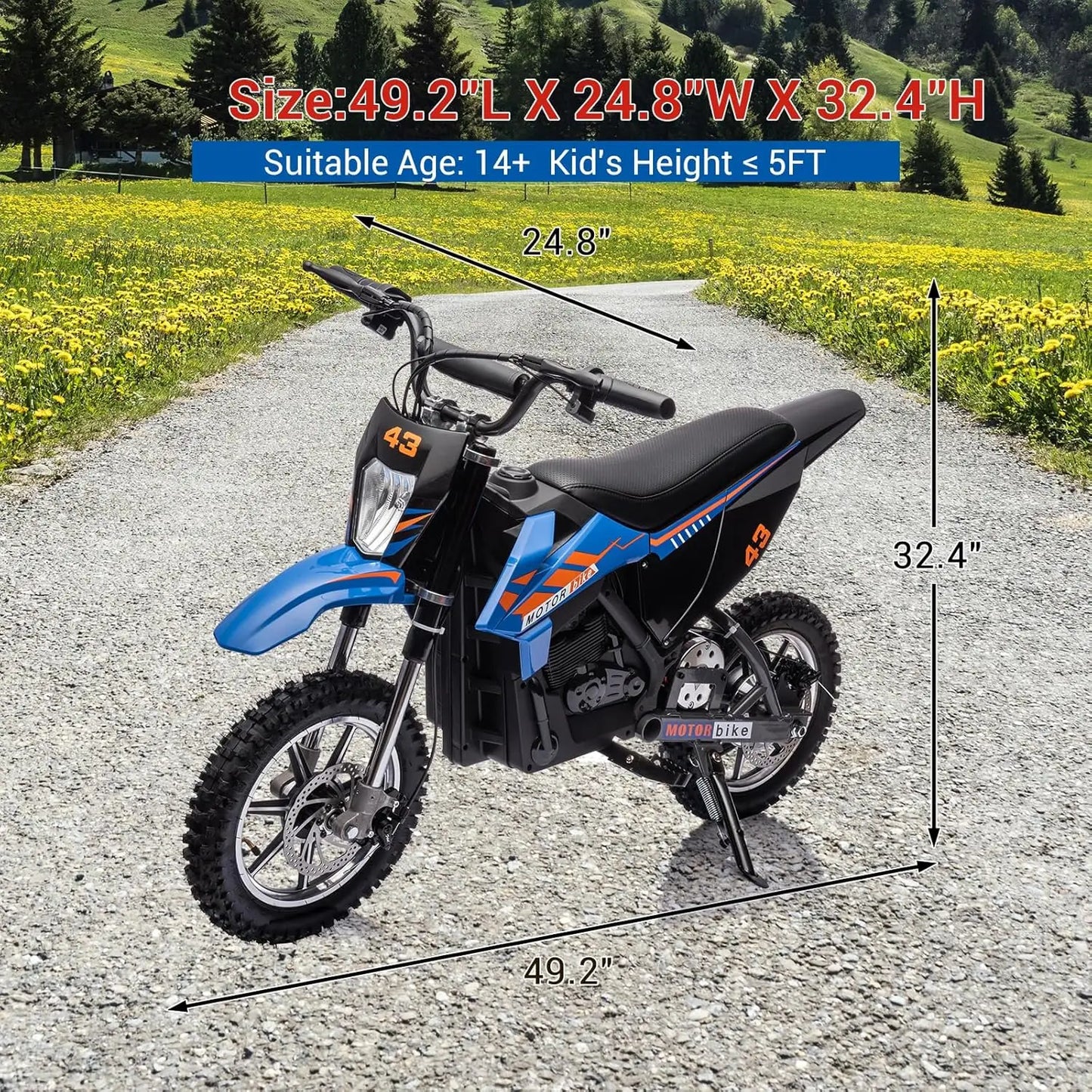 HiMISS 36V Electric Dirt Bike for Kids Ride On