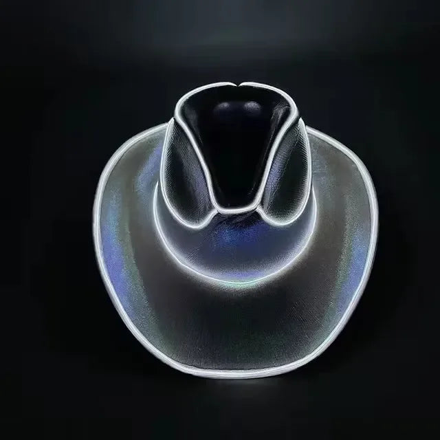 Pearlescent LED Cowboy Hat For Parties And Dancing