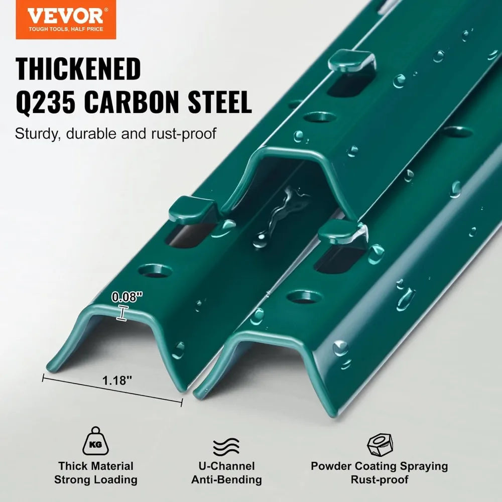 Metal U Channel Fence Posts With Zip Ties And Clips