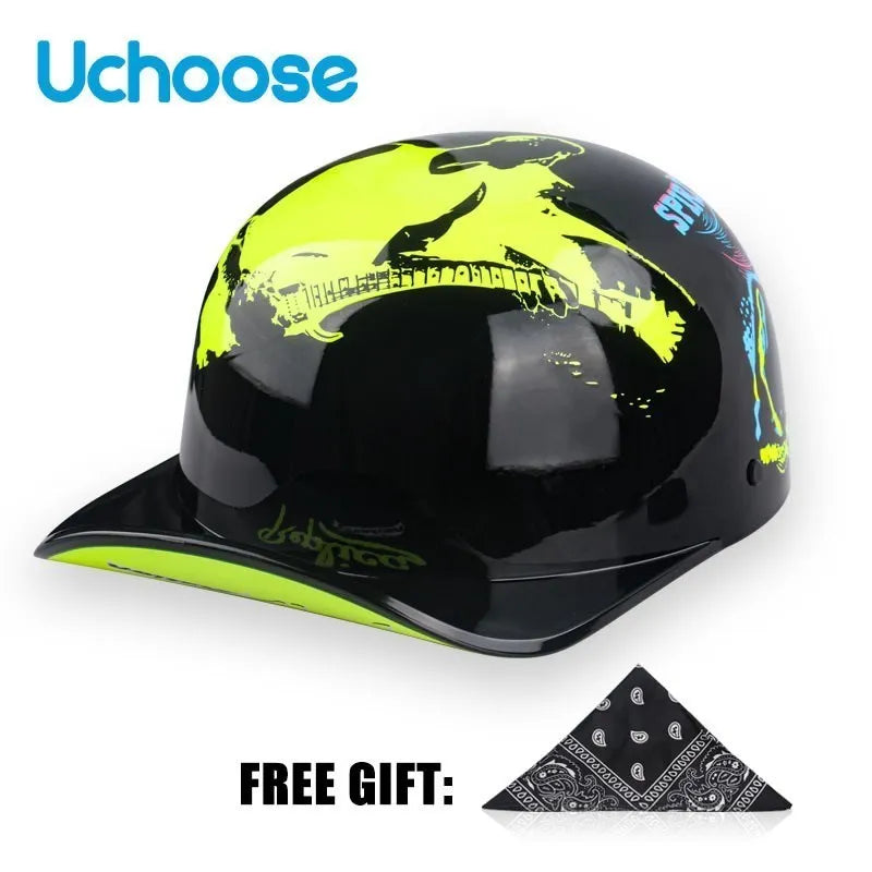 UCHOOSE Unisex Half Helmet Motorcycle Open Face Vintage