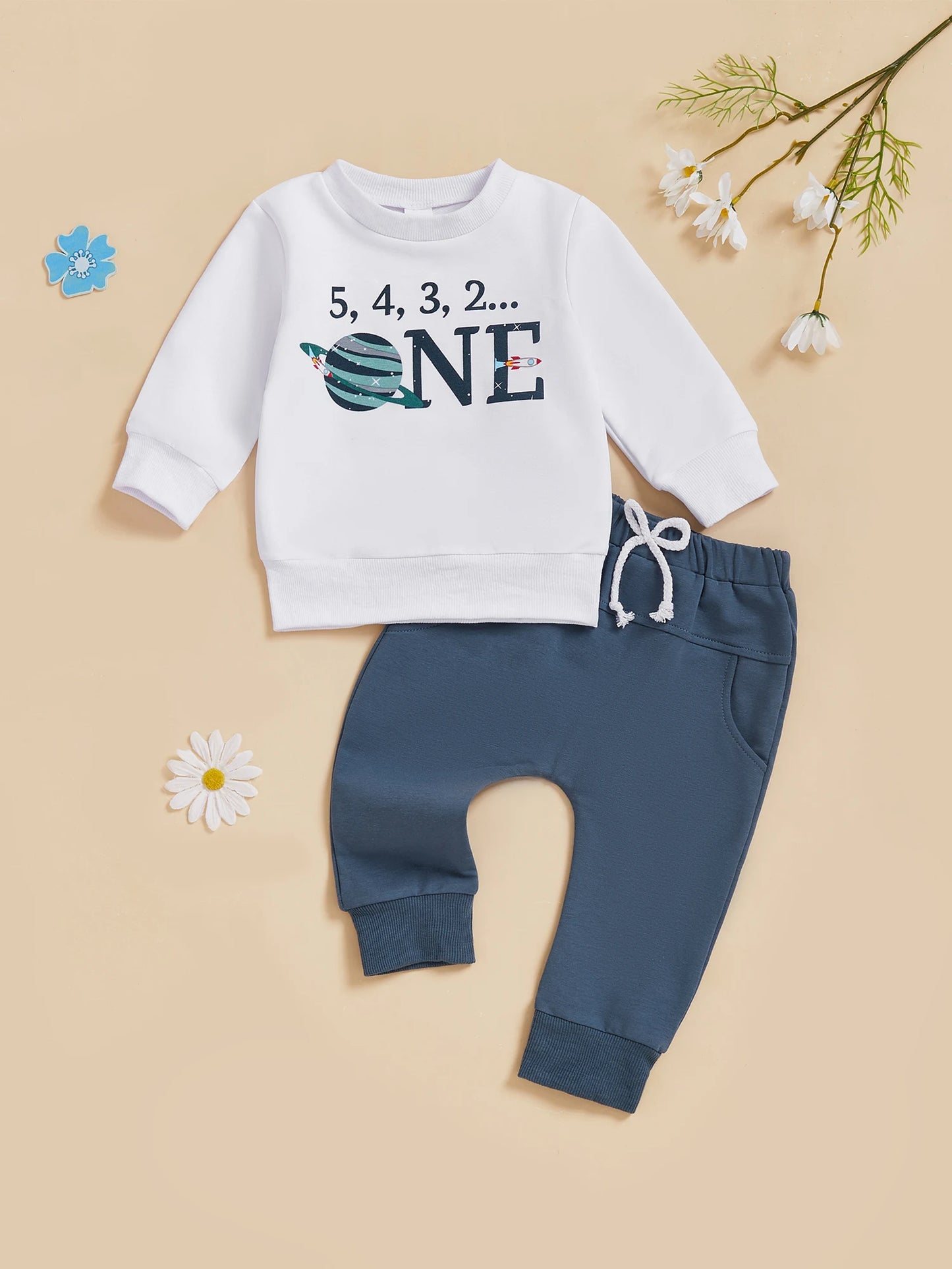 Toddler Boy 2-Piece Dinosaur Print Outfit Set