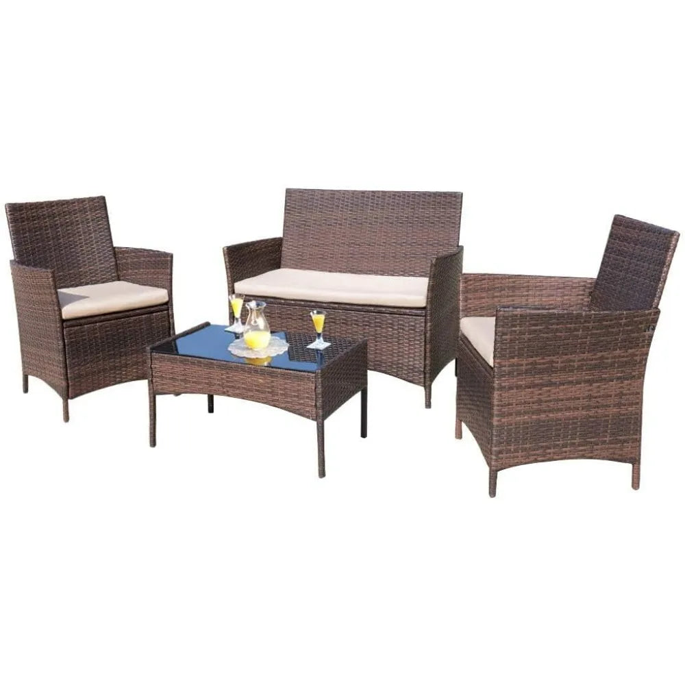 Outdoor Patio Furniture Set Rattan Wicker For Garden