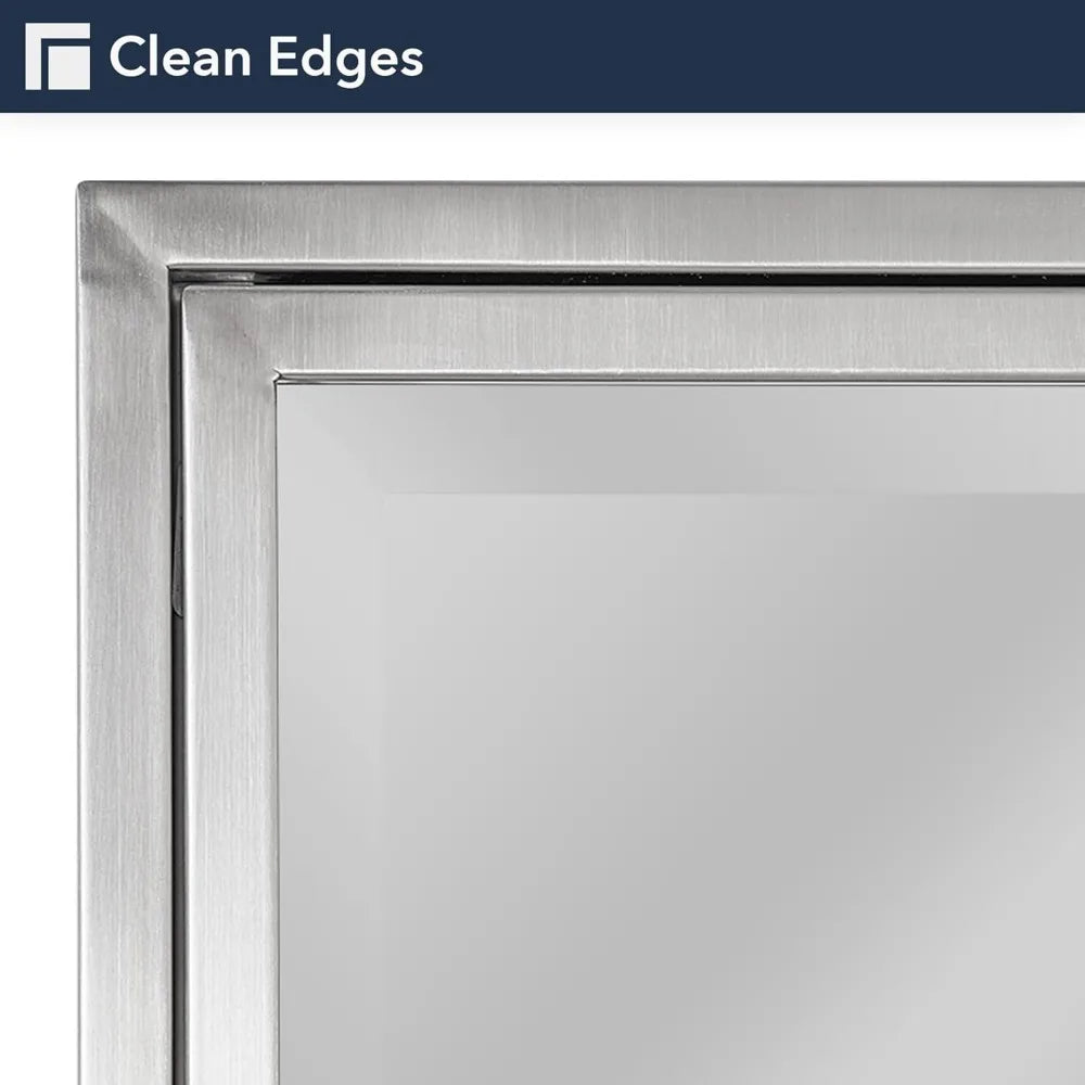 MKDK Recessed Medicine Cabinet Mirror Beveled Edge Storage
