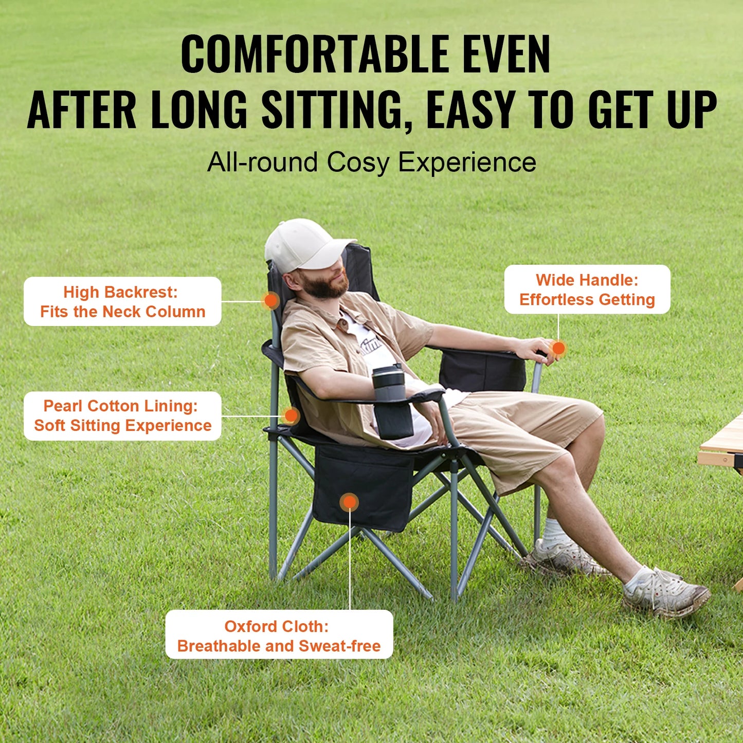 SucceBuy Ultralight Outdoor Folding Chair Portable Beach Hiking