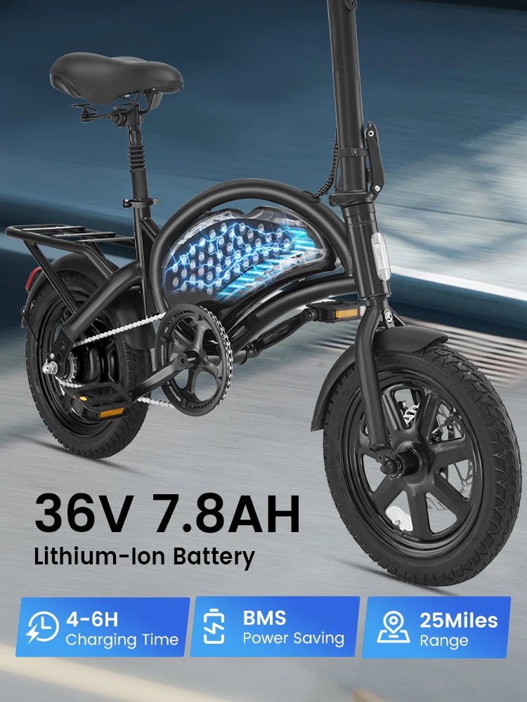DYU D3F Mini Foldable Electric Bicycle With 500W Motor 36V Lithium Battery For Commuting