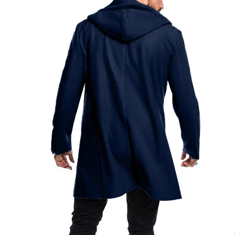 Guangdong Mens Wool Blend Duffle Coat With Hood Toggles