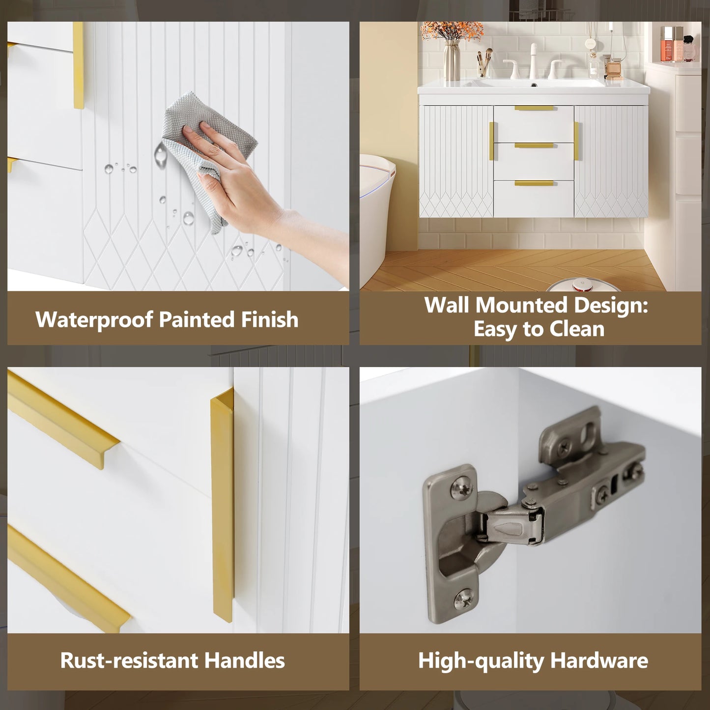 Sh.Kl Wall Mounted Bathroom Vanity With Sink