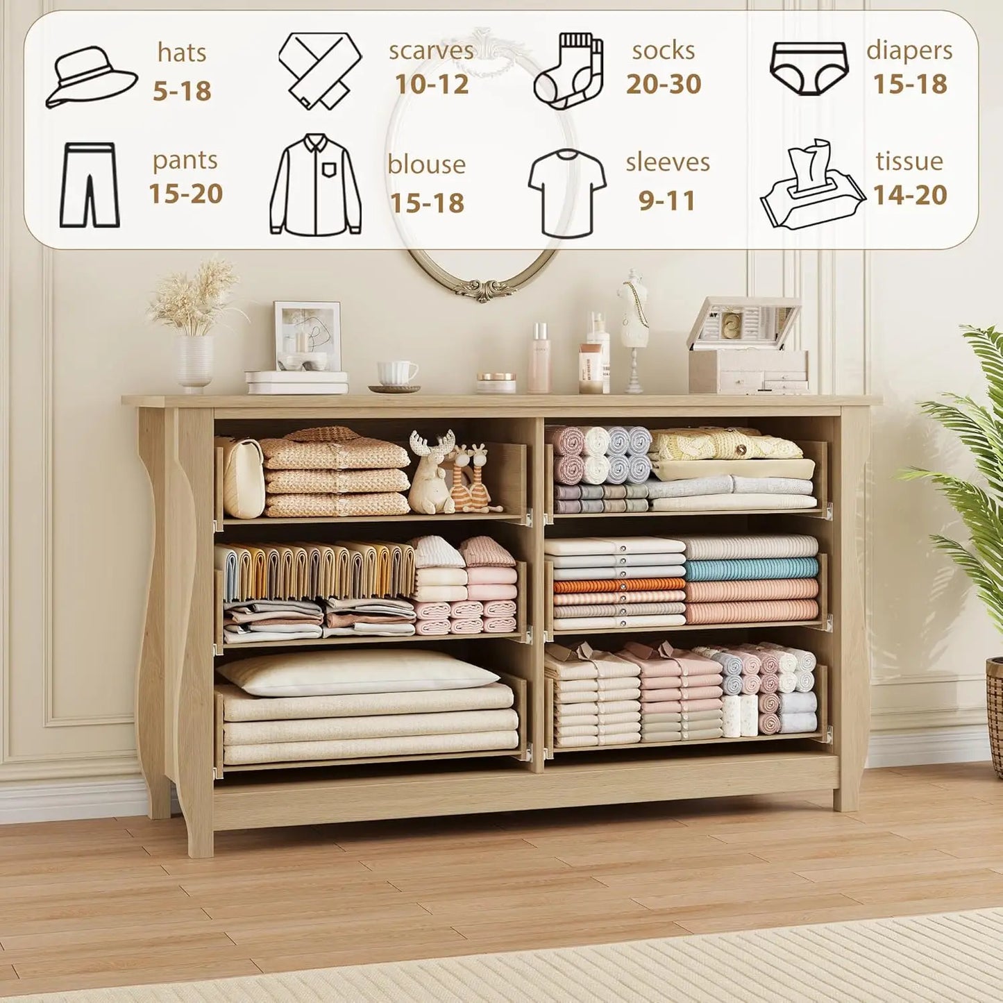 TWISTER.CK Freestanding Dresser With Curved Legs For Living Room