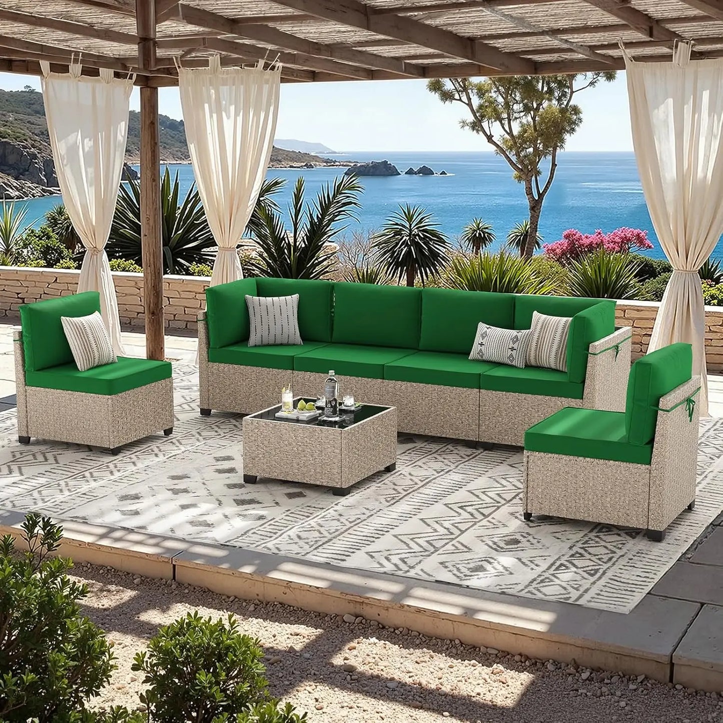 Outdoor 7 Piece All Weather Patio Furniture Set