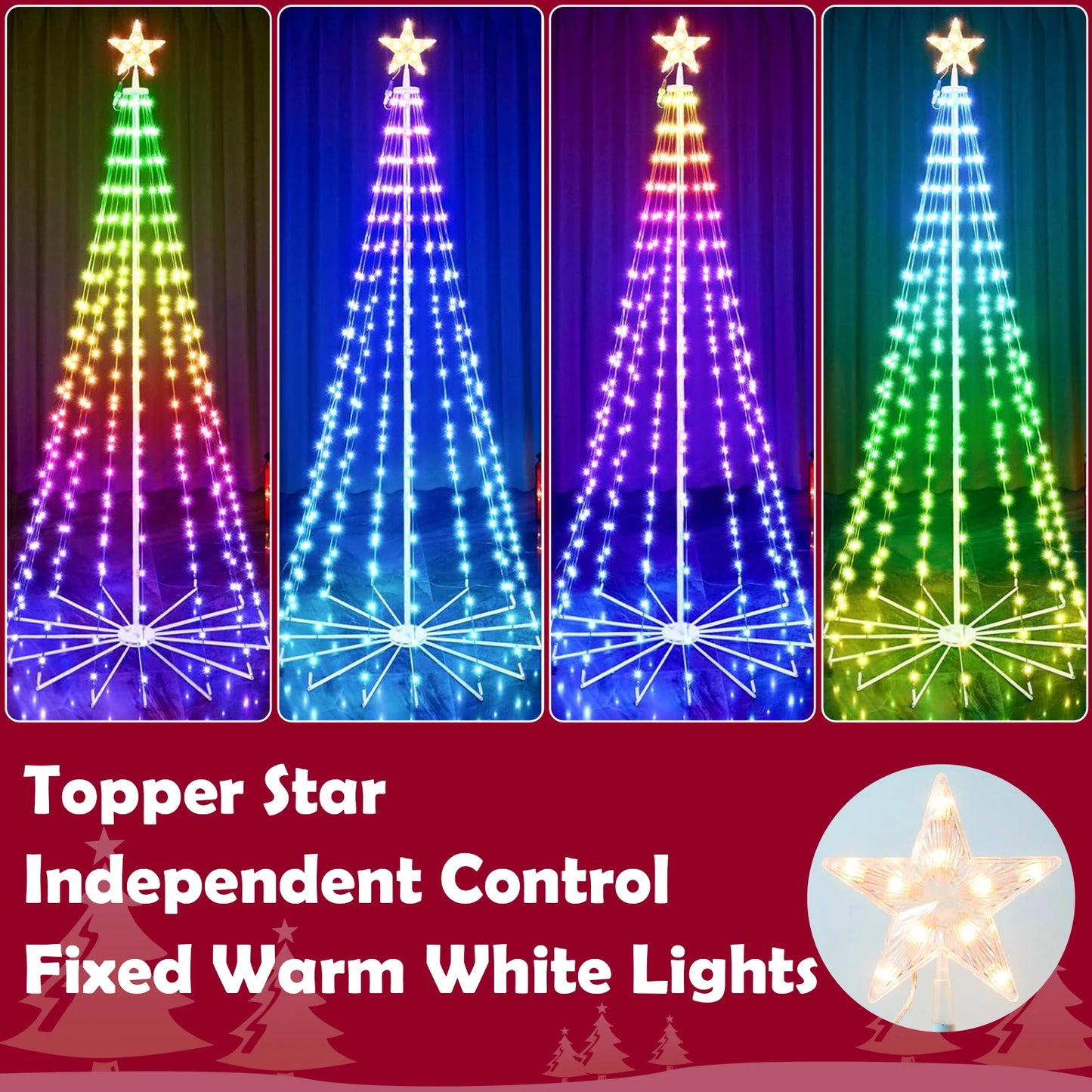 Hello Fairy RGB LED Christmas Tree 295LED Prelit With Remote