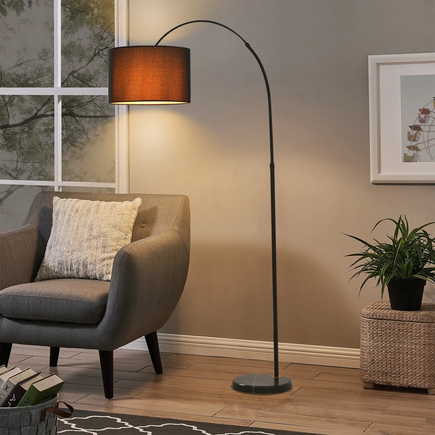 Arc Floor Lamp Modern Tall Floor Lamp With Foot Switch
