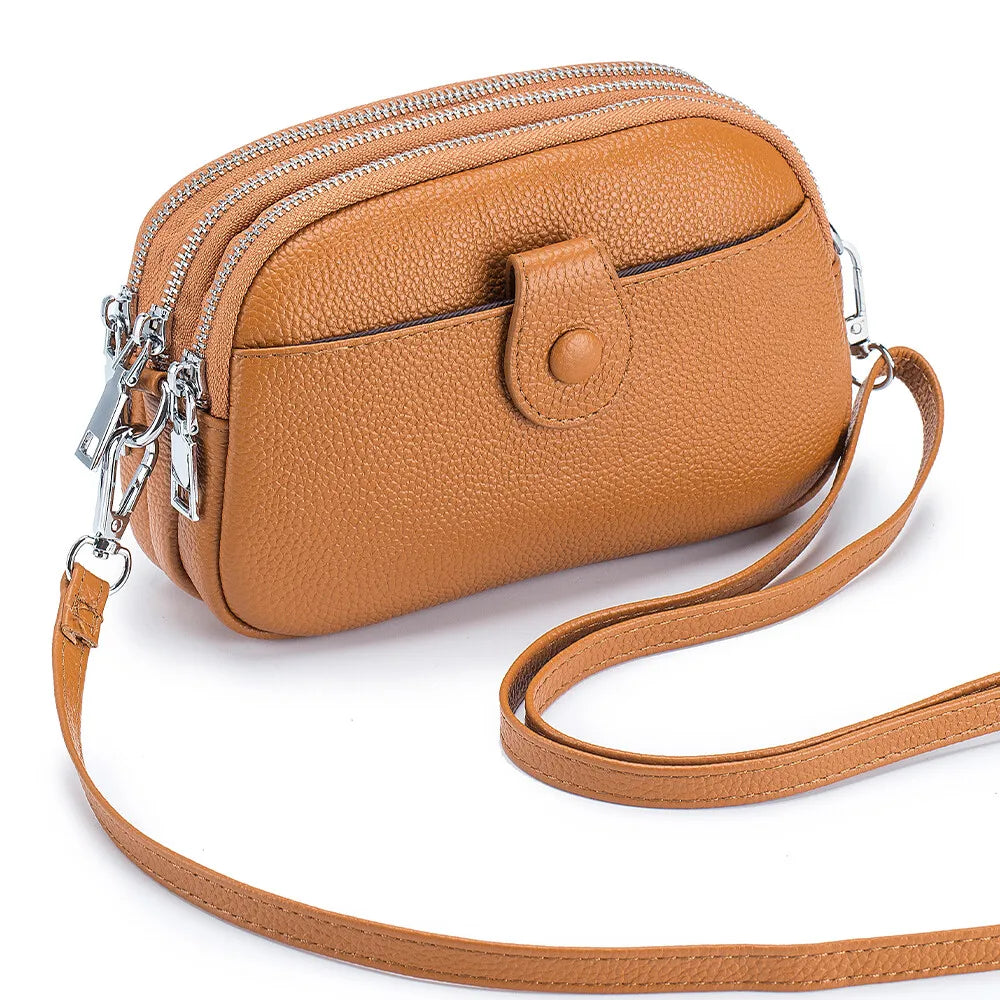 NONECN Women's Crossbody Bag PU Leather Wallet Zipper