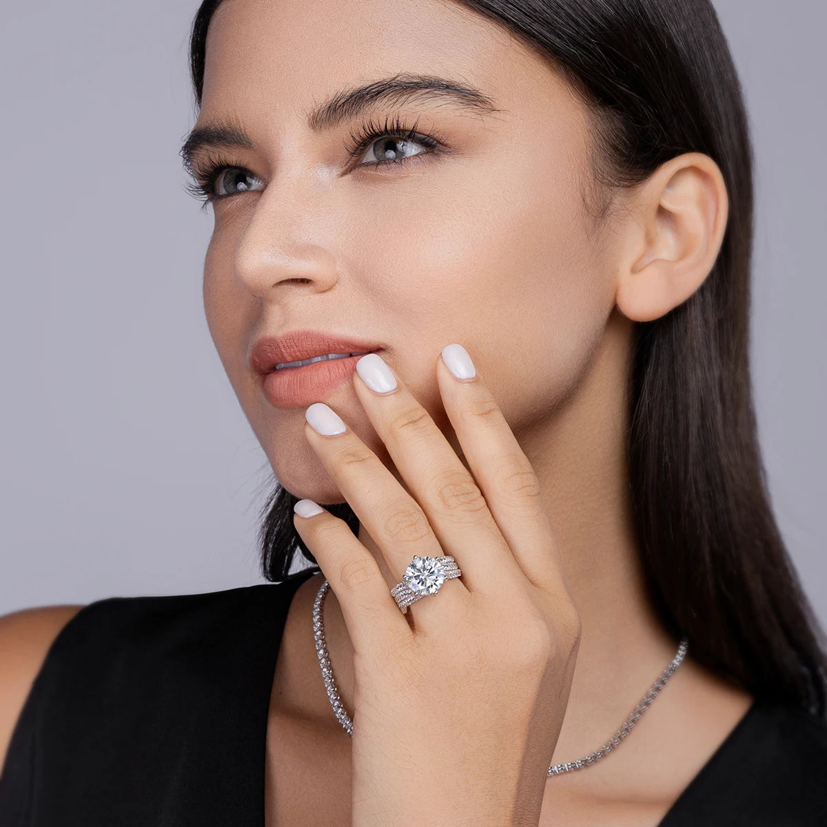 Moissanite Engagement Ring S925 With Claw Setting Classic