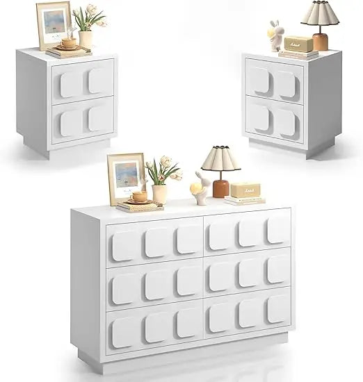 RBXC Bedroom Set With 6 Drawer Dresser And Nightstands