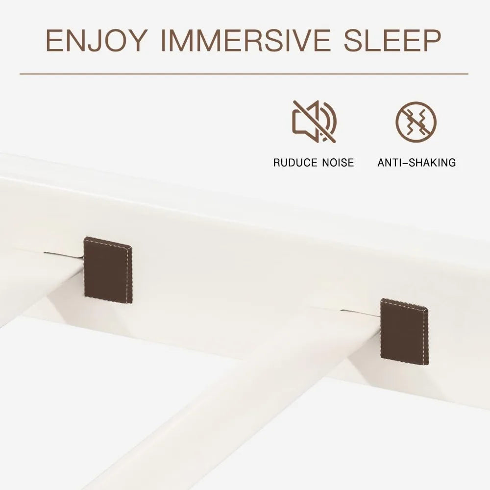 HUANZHUANG Metal Loft Bed With Safety Guardrail And Ladder