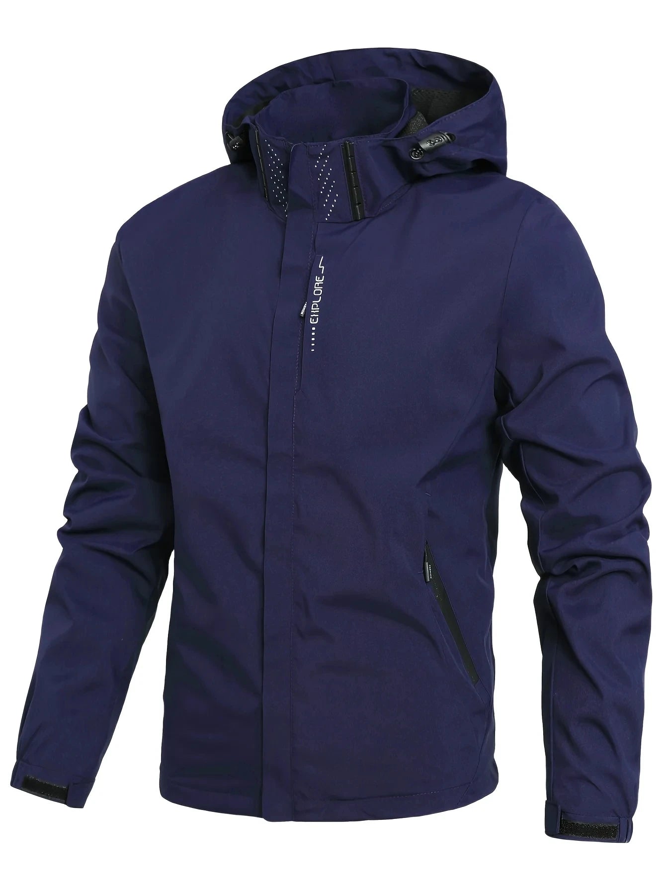 Lightweight Waterproof Hooded Rain Jacket For Men Outdoor Windproof