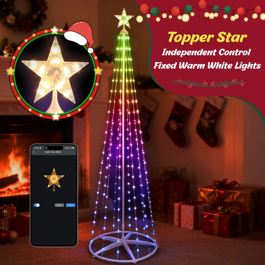 Hello Fairy RGB LED Christmas Tree 295LED Prelit With Remote