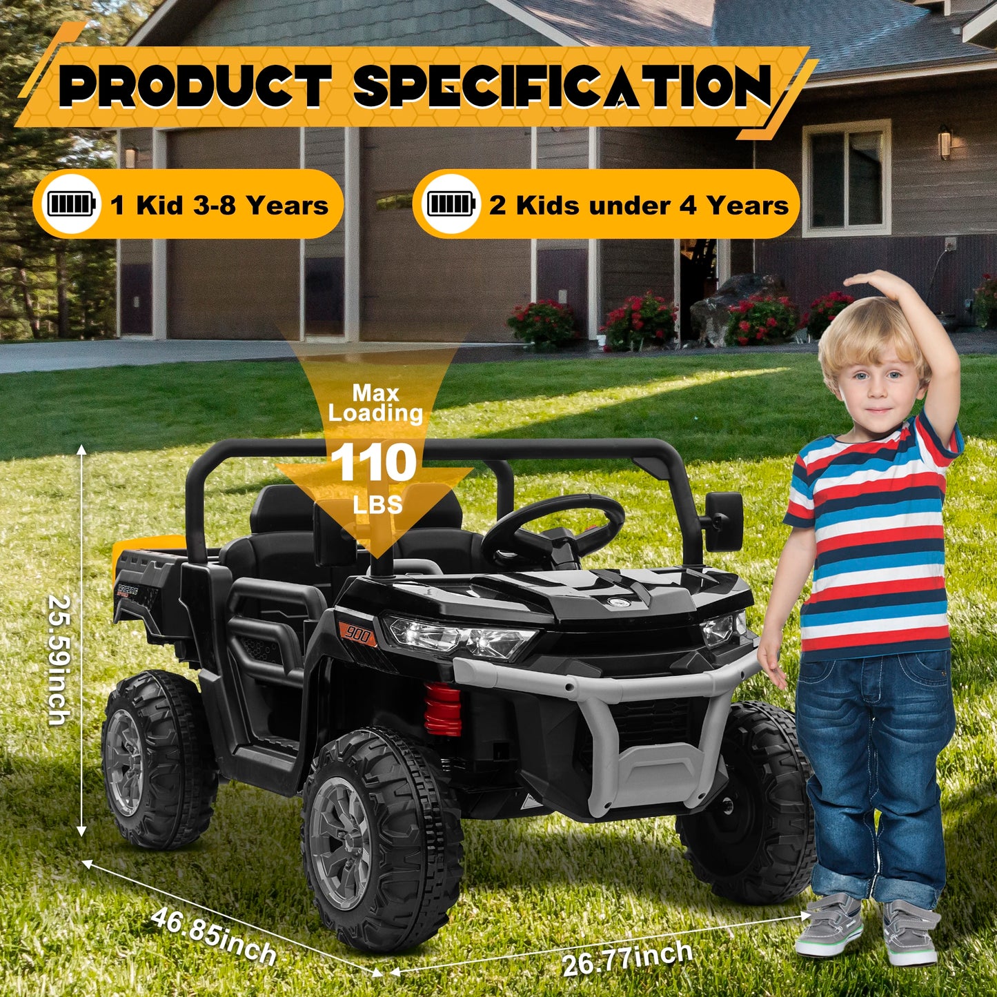 Electronic 24V Ride On Dump Truck For Kids With Remote