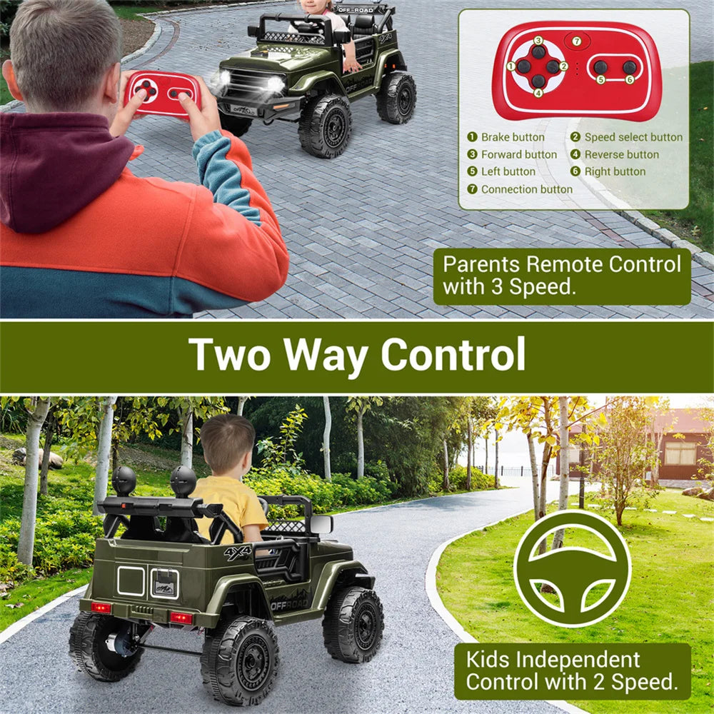 12V 2-Seater Kids Ride On Car With Remote Control Gift