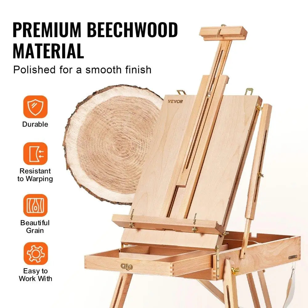 Hign Concerned French Easel Canvas Holder Beechwood