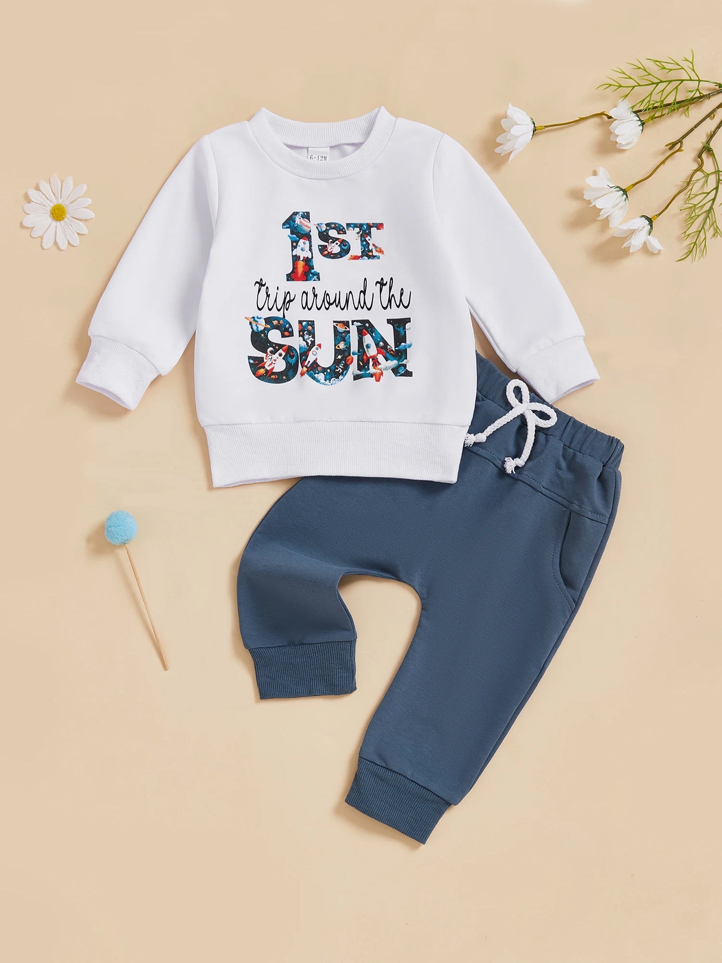 Toddler Boy 2-Piece Dinosaur Print Outfit Set