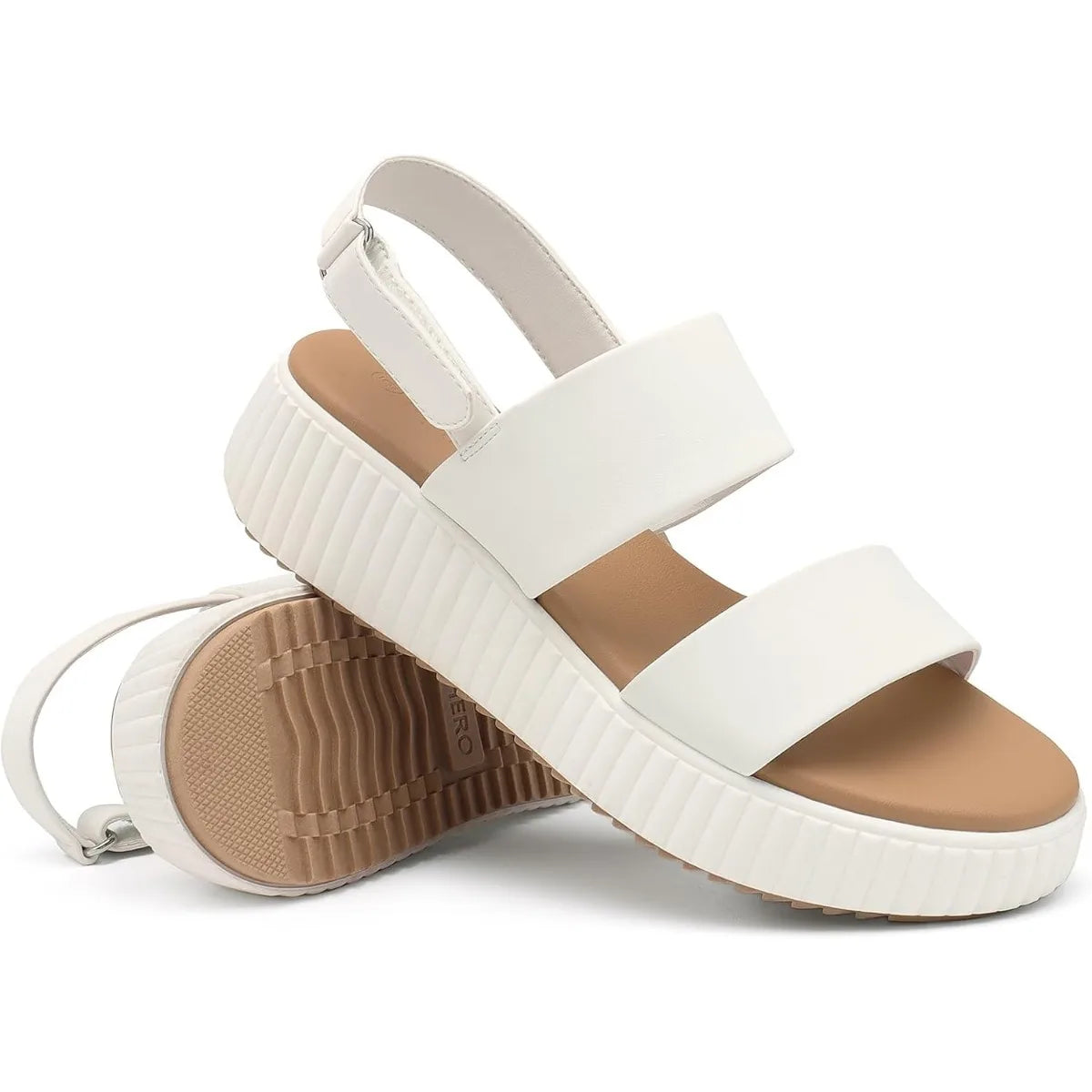 Women's Platform Sandals with Open Toe Ankle Strap Adjustable Wedge