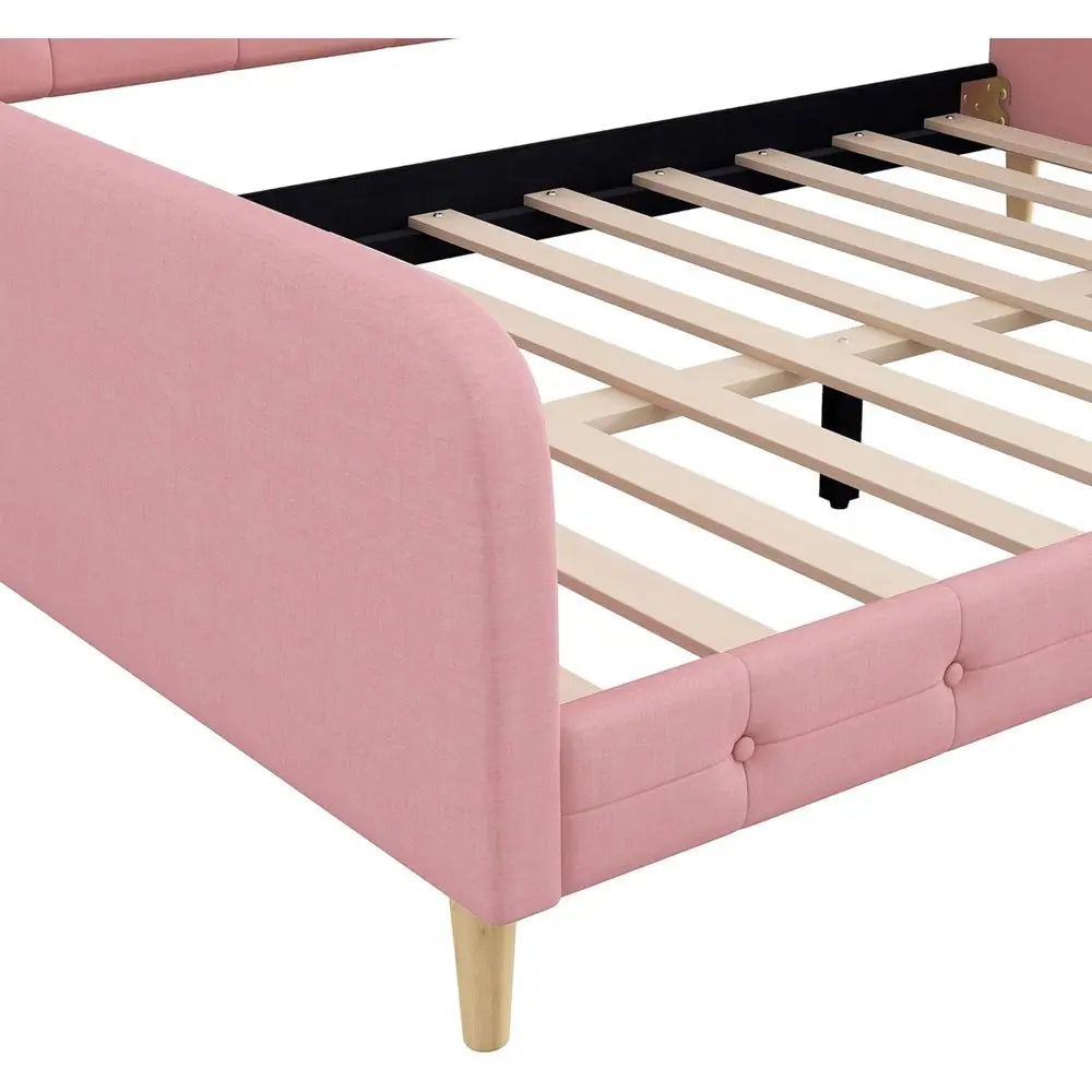 Merax Linen Daybed Upholstered With Four Legs