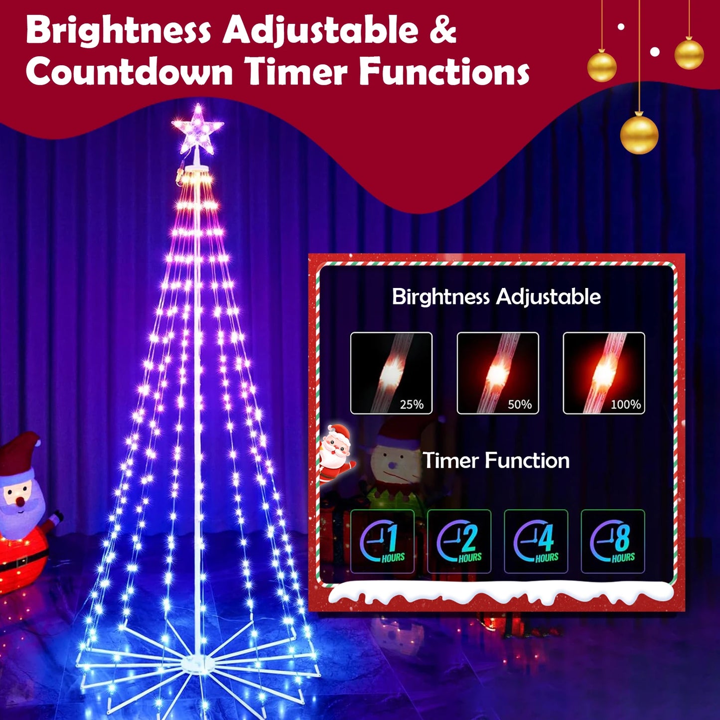 Hello Fairy RGB LED Christmas Tree 295LED Prelit With Remote
