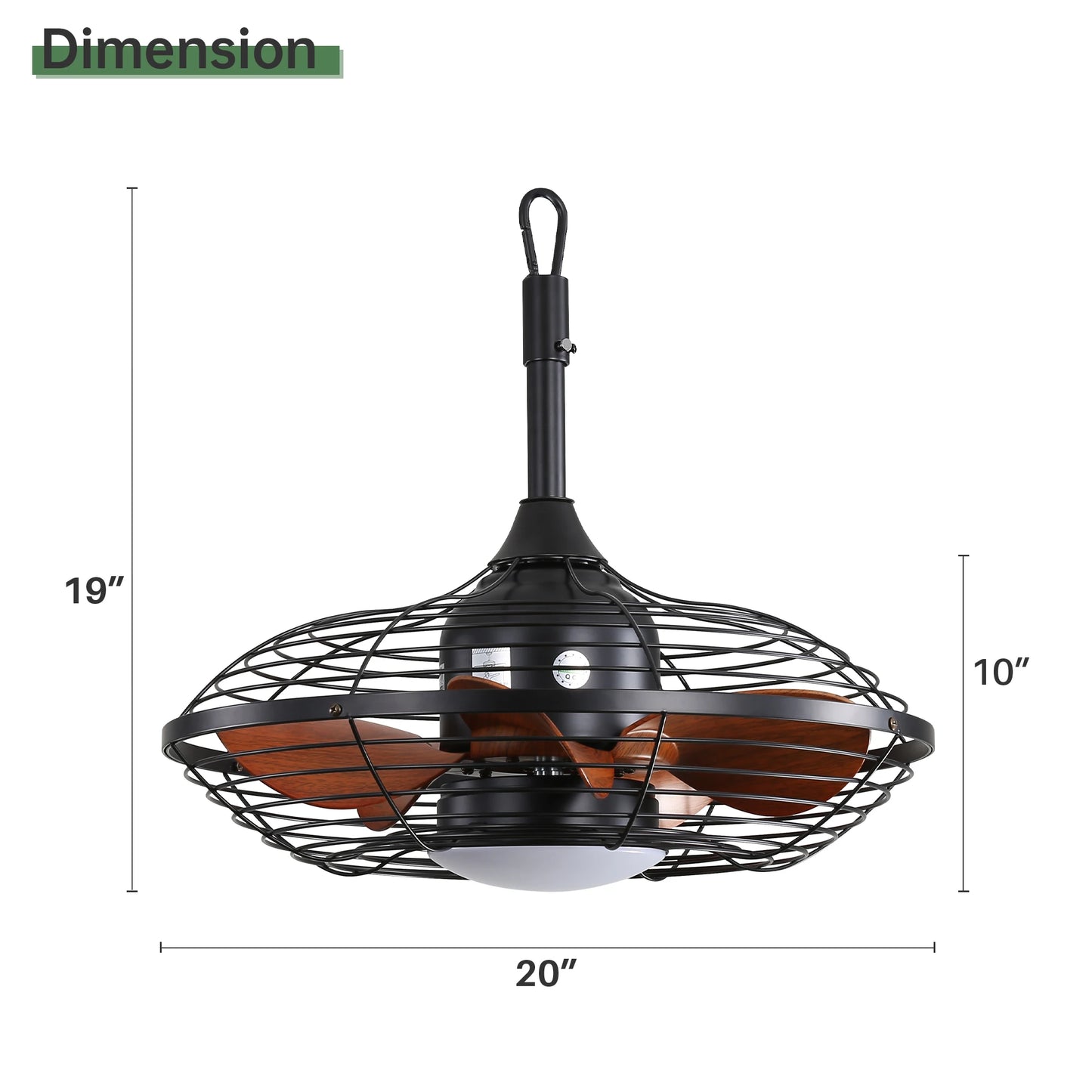 Ceiling Fan With Energy-Efficient LED Light DC Motorized, Six-Speed Remote-Control