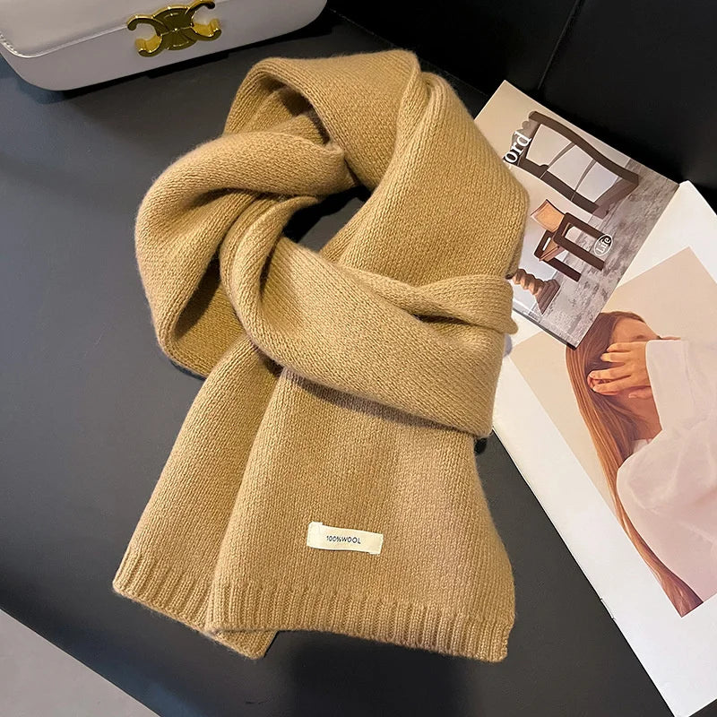 Women's Knitted Wool Scarf Winter Warm Shawl