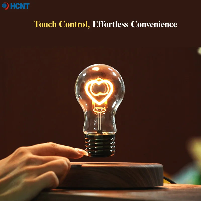 HCNT Levitating Bulb Lamp Magnetic Floating Desk Light Night Rotating