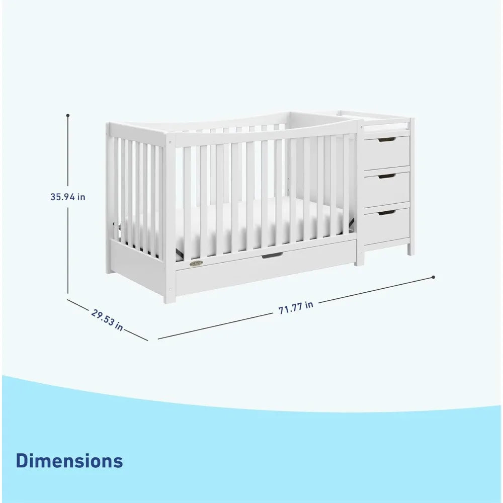 XMSJ Remi All in One Convertible Crib and Changer Pro