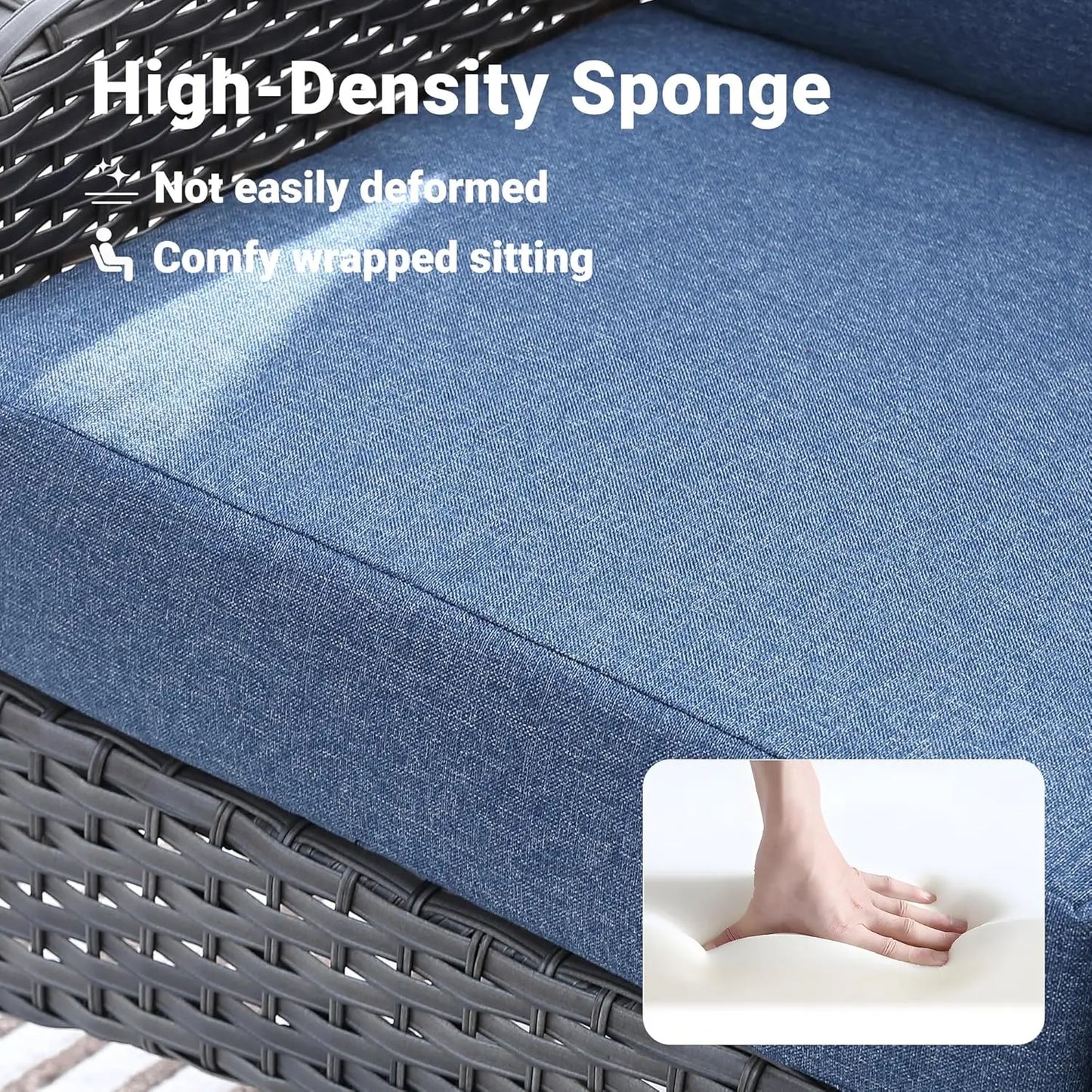 Folded 4-Piece Patio Set With Fire Pit Table And Chairs