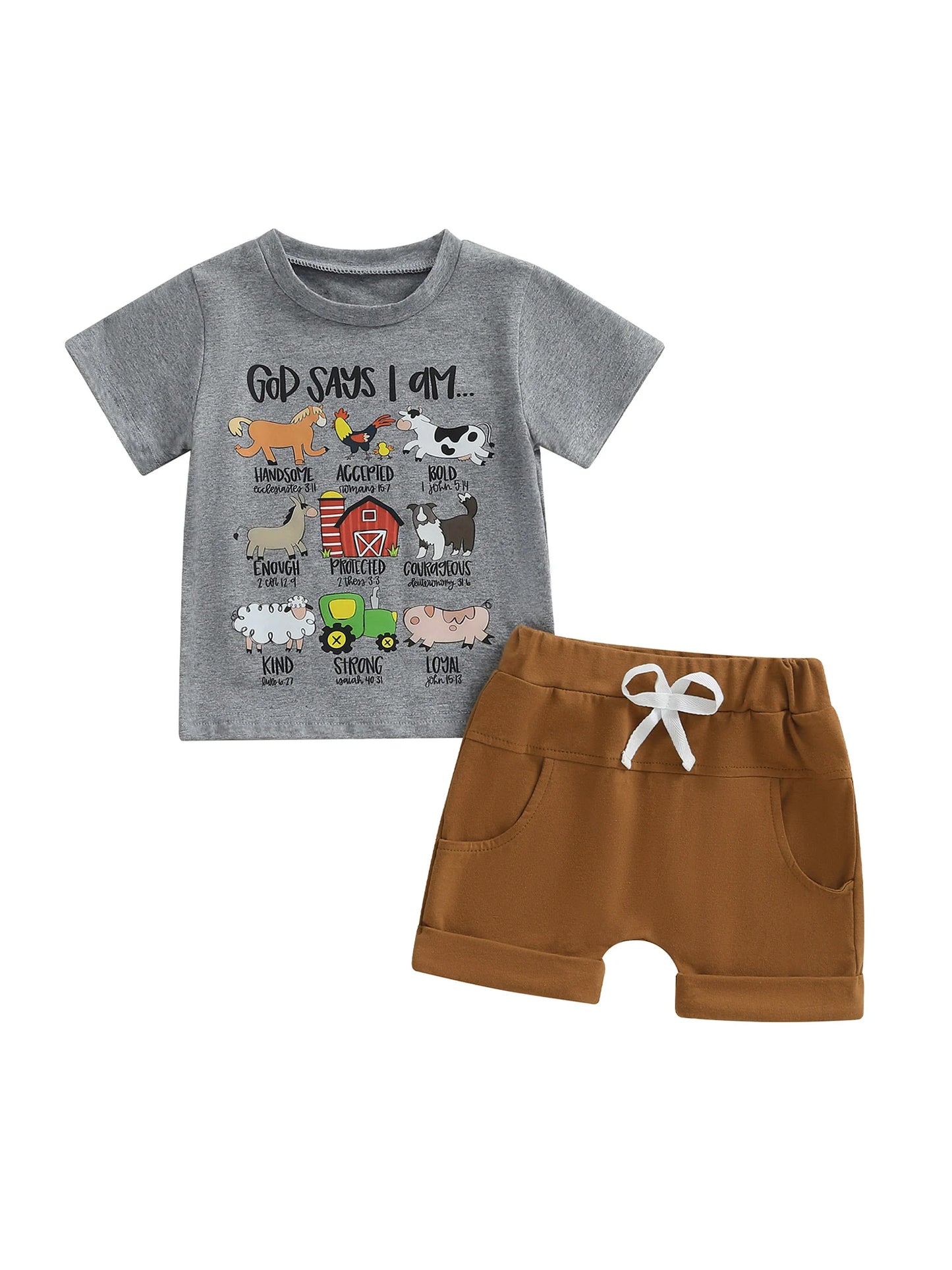 NONECN Jungle Safari Toddler 2-Piece Set
