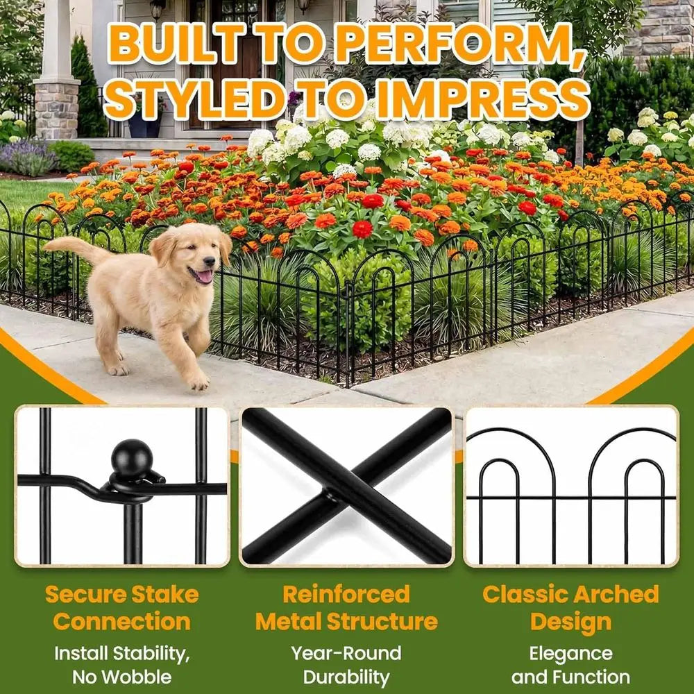 Decorative Garden Fence Panels Arched No Dig Animal Barrier