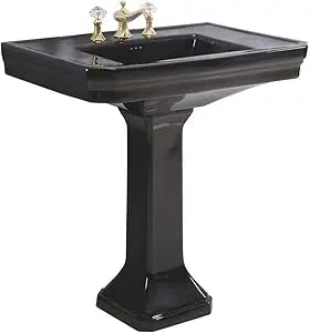 Pedestal Sink Porcelain Pre Drilled Widespread Holes