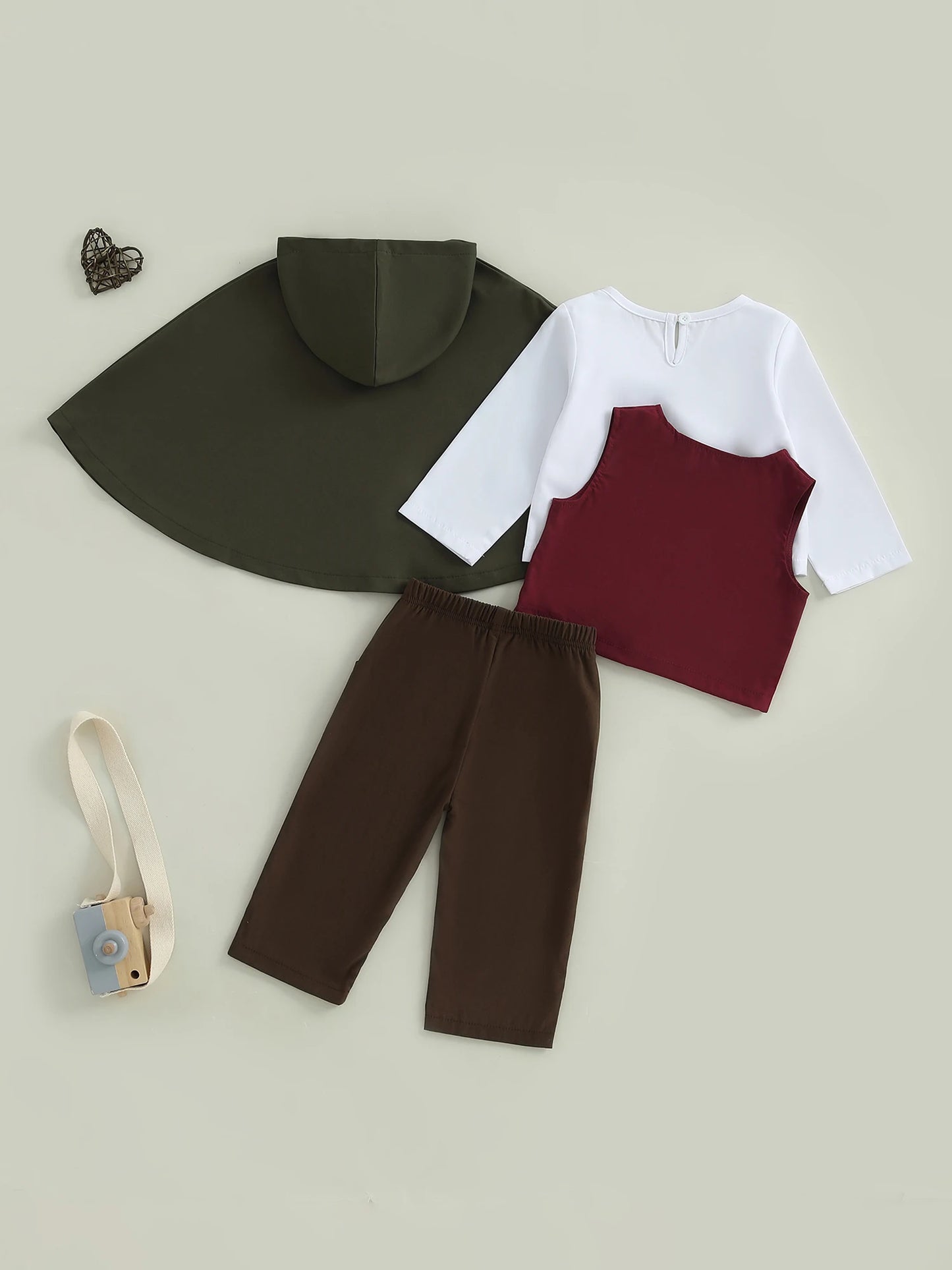 Baby Boy Formal 4-Piece Knit Outfit With Vest Cape