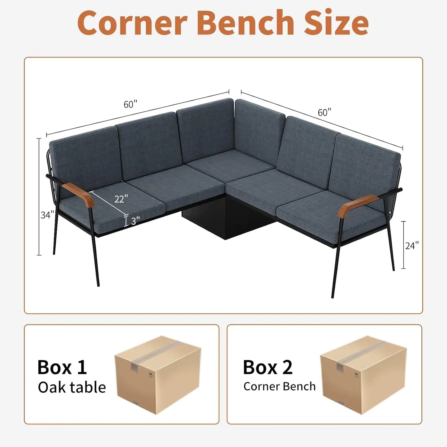 Corner Dining Set With Folding Table And Storage Bench 3 Piece