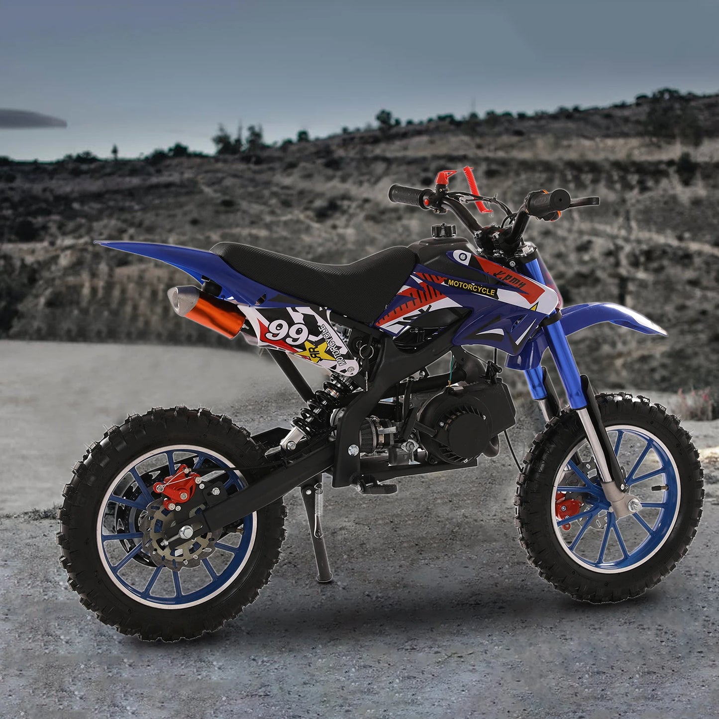 49cc 2-Stroke Dirt Bike Motocross Off-Road Mini Motorcycle
