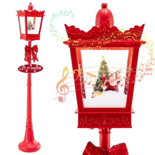 Color Musical Christmas Streetlight With Warm White LED Lights