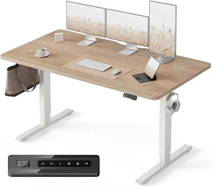 ZHUXIANG Electric Height Adjustable Standing Desk Sit Stand Table