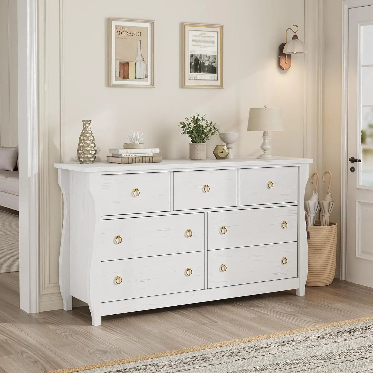 TWISTER.CK Freestanding Dresser With Curved Legs For Living Room